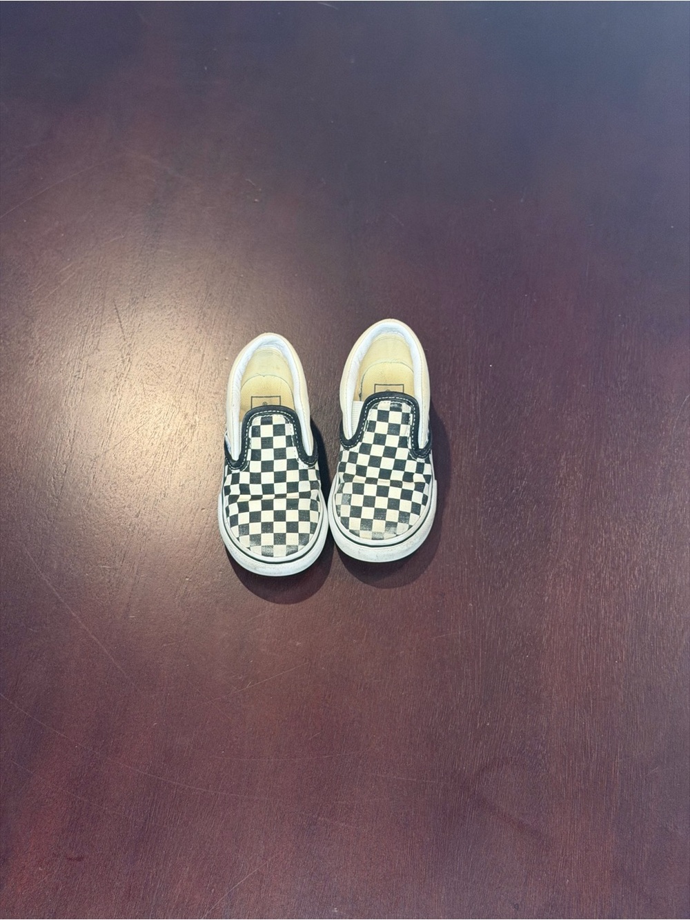 Vans Kids Black and White Checkerboard Slip-On Sneakers